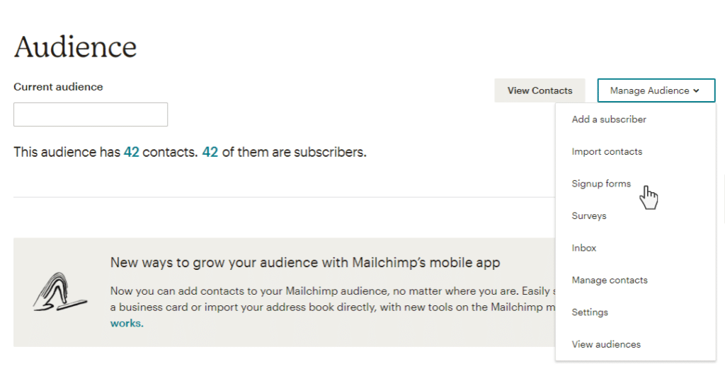 mailchimp pop-up wordpress