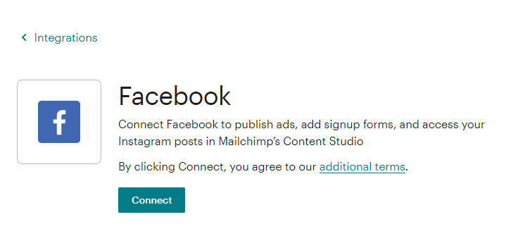 mailchimp facebook integration