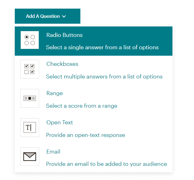 mailchimp survey tool