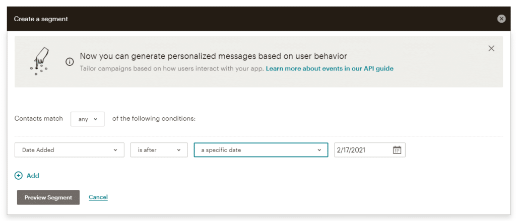 mailchimp segments vs groups