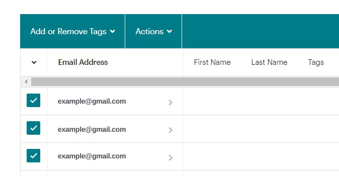 mailchimp tags